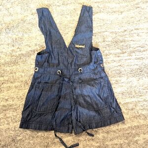 Blue Denim Overalls with Logo